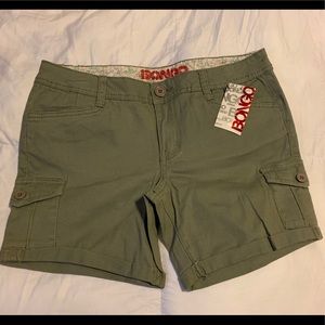 Army green Bongo shorts, Size 11. New!